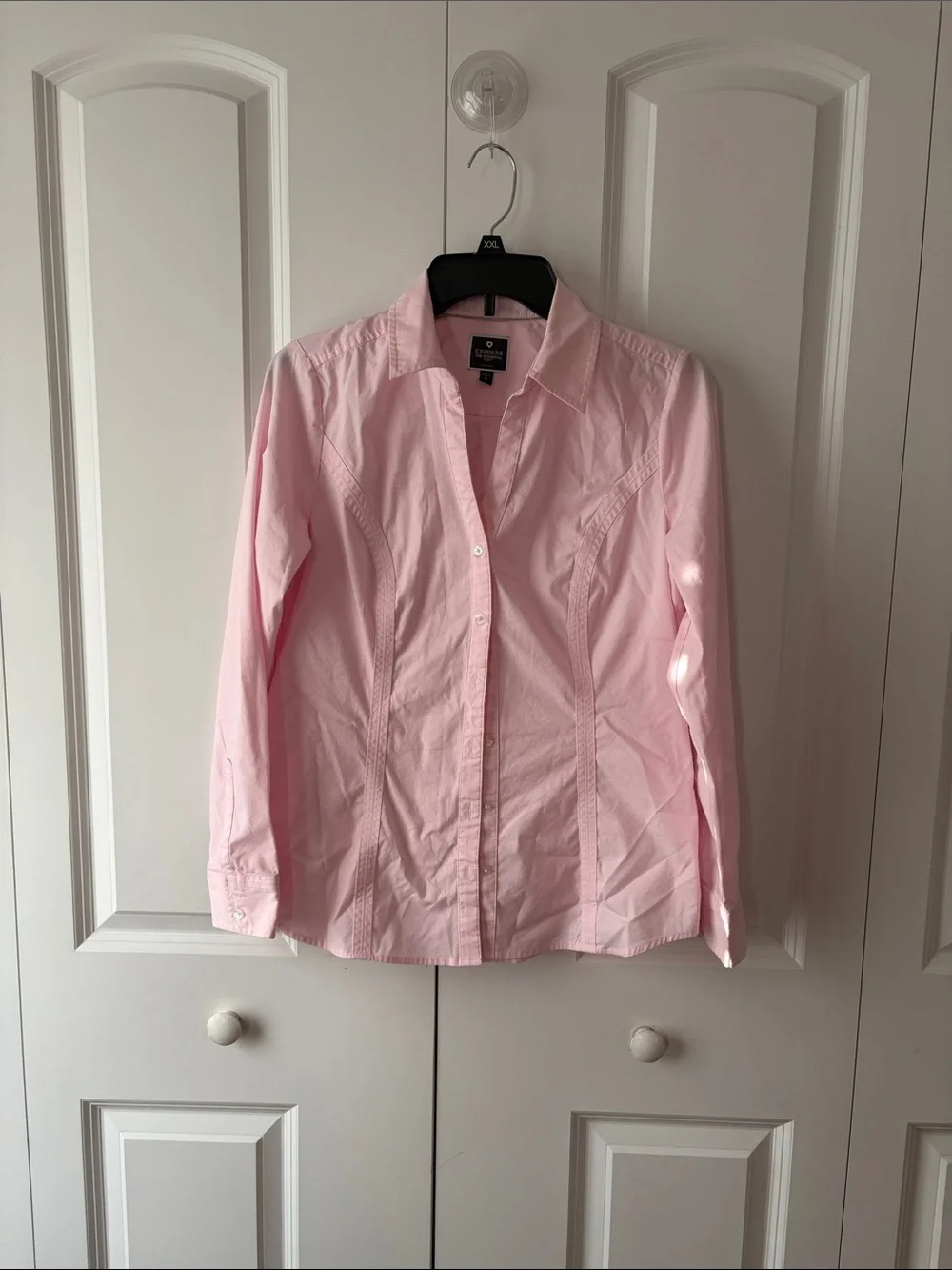 Express The Essential Light Pink Button-Down Shirt Size Medium Office Career
